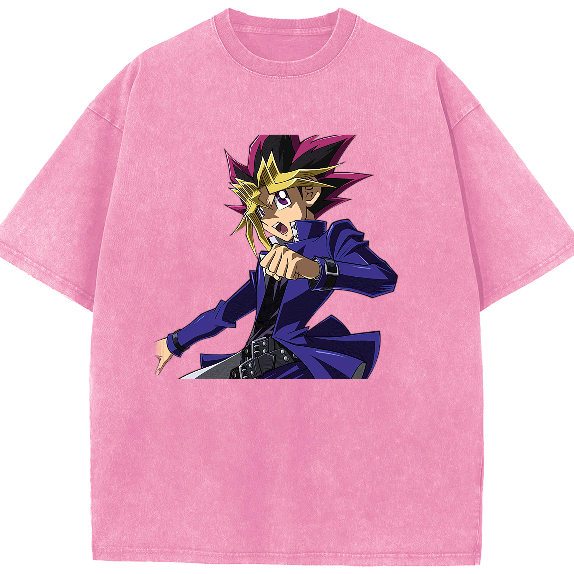 （画像用） 遊☆戯☆王 Yu-Gi-Oh! 綿100% ヴィンテージ風 半袖Tシャツ（フロントプリント）